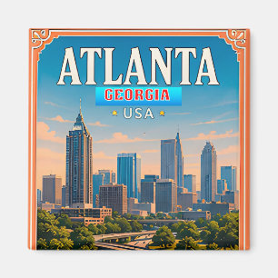 🍑 Atlanta Georgia Vakantieherinnering Magneet