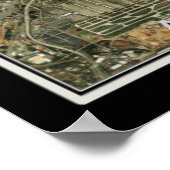 Atlanta Georgia van de Ruimtesatellietkaart Poster (Hoek)