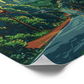 Atlanta Georgia Verenigde Staten Beroemde Reisplaa Poster (Hoek)