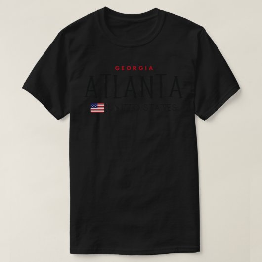 Atlanta Georgia Verenigde Staten T-shirt (Design voorkant)