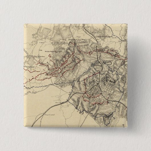 Atlanta, Georgia Vierkante Button 5,1 Cm (Voorkant)