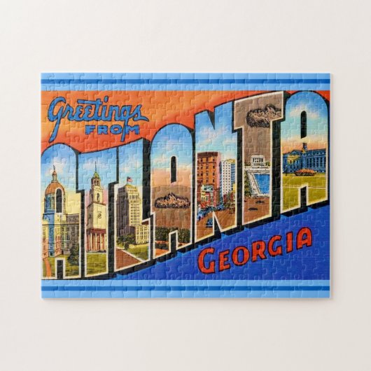 Atlanta Georgia Vintage 11x14 Legpuzzel (Horizontaal)