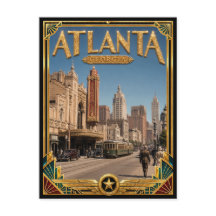 Atlanta Georgia Vintage Art Deco Gouden Tijdperk