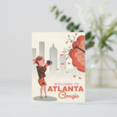 Atlanta Georgia vintage-poster Briefkaart (Staand voorkant)