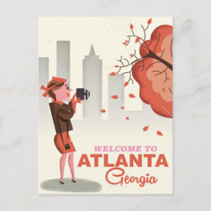 Atlanta Georgia vintage reisposter Briefkaart