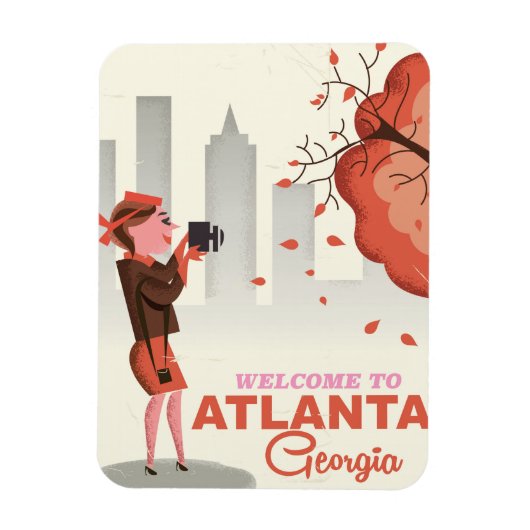 Atlanta Georgia vintage reisposter Magneet (Verticaal)