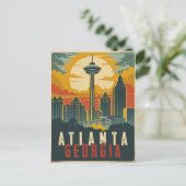 Atlanta, Georgia Vintage Reizen Briefkaart (Staand voorkant)