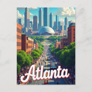 Atlanta Georgia VS Bekende Reisbestemming Briefkaart