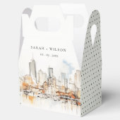 Atlanta Georgia Waterverf Landscape Wedding Bedankdoosjes (Geopend)