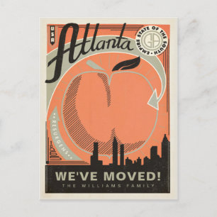 Atlanta, Georgia We hebben ons verplaatst Uitnodiging Briefkaart