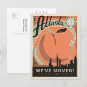 Atlanta, Georgia | We hebben ons verplaatst Uitnodiging Briefkaart (Voorkant / Achterkant)