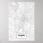 Atlanta, Georgia (zwart op wit) Poster (Voorkant)