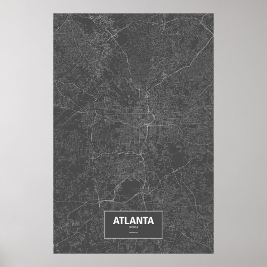 Atlanta, Georgia (zwart wit) Poster (Voorkant)