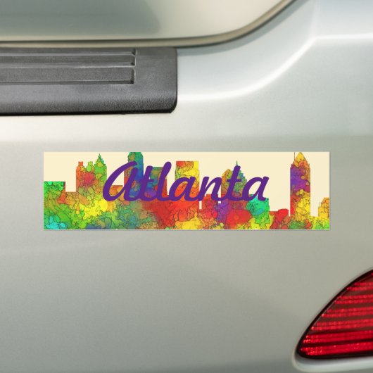 ATLANTA, GEORGIË SKYLINE - SG - Bumpersticker (Op auto)