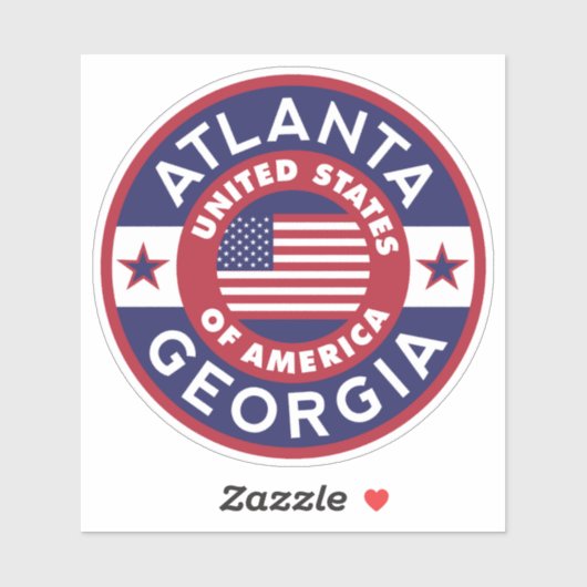 ATLANTA, Georgië Sticker (Vel)