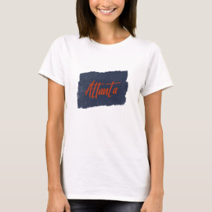 Atlanta Handgeschreven Red Typografie T-shirt