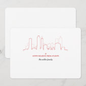 Atlanta Holiday Skyline Card Feestdagenkaart (Voorkant / Achterkant)