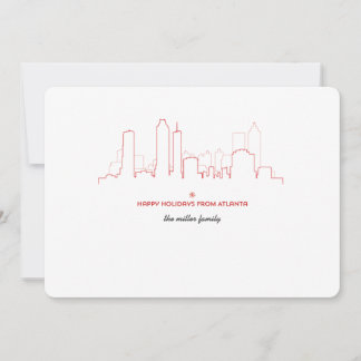 Atlanta Holiday Skyline Card Feestdagenkaart