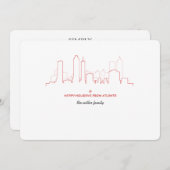 Atlanta Holiday Skyline Card Feestdagenkaart (Voorkant / Achterkant)