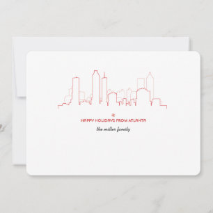 Atlanta Holiday Skyline Card Feestdagenkaart
