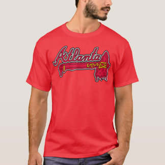 Atlanta Honkbal Bedrukte Game Day Brave Vintage T-shirt