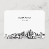 Atlanta Huwelijk Traditionele RSVP Maaltijd Opties Informatiekaartje (Achterkant)