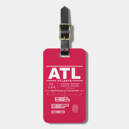 Atlanta International Airport ATL Bagage Label
