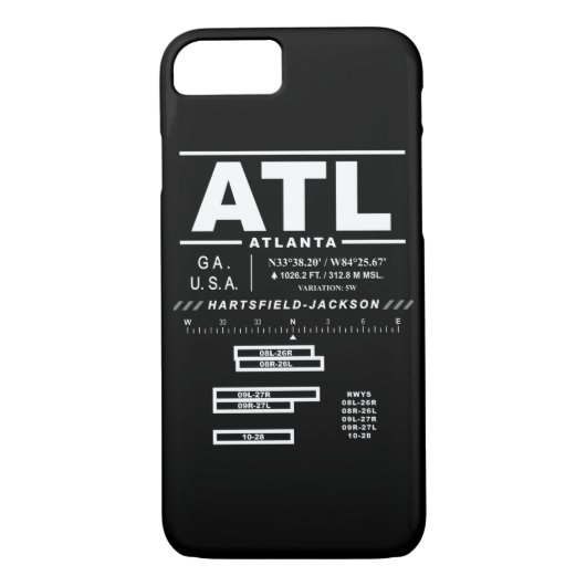 Atlanta International Airport ATL iPhone Case (Achterkant)