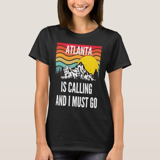 Atlanta Is Calling And I Must Go, Wavy Sunset Desi T-shirt (Voorkant)
