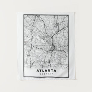 Atlanta Kaart Wandkleed