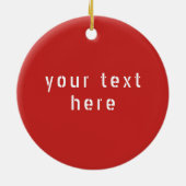 Atlanta Latitude Longitude Red Keramisch Ornament (Achterkant)