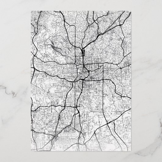 Atlanta Love Locator | Weddenschap Save the Date Folie Uitnodiging (Achterkant)