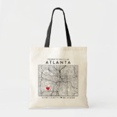 Atlanta Love Locator | Welkom Stadskaartje Tote Bag (Voorkant)