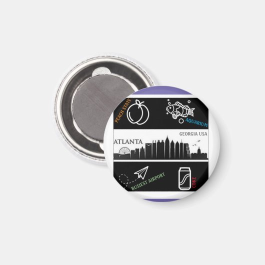 Atlanta magnet (Voorkant / Achterkant)