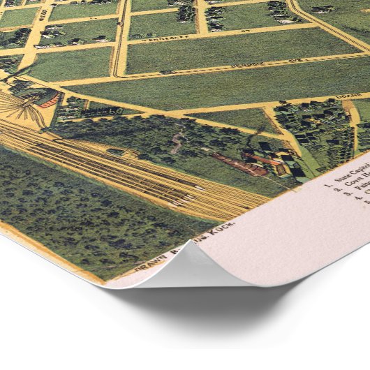  Atlanta Map, 1882, Replica Poster (Hoek)