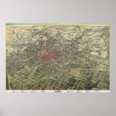  Atlanta Map, 1882, Replica Poster (Voorkant)