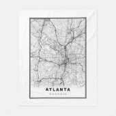 Atlanta Map Fleece Deken (Voorkant)