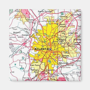 Atlanta Map Magneet