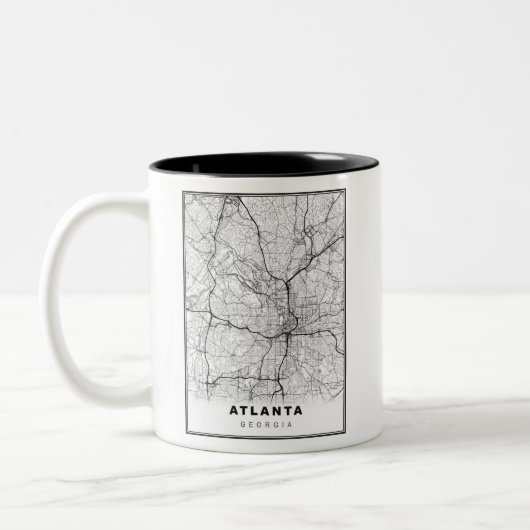 Atlanta Map Tweekleurige Koffiemok (Links)