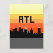 Atlanta met 8 bits Skyline ATL Briefkaart (Voorkant)