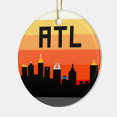 Atlanta met 8 bits Skyline ATL Keramisch Ornament (Links)