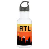 Atlanta met 8 bits Skyline ATL Waterfles (Voorkant)