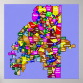 Atlanta Nabuurschapskaart Poster (Voorkant)