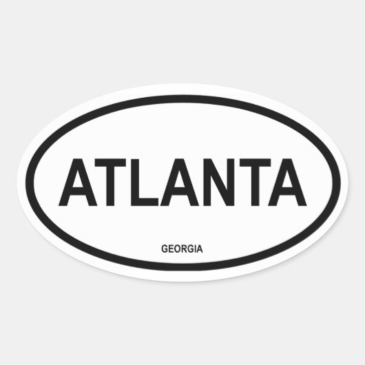 ATLANTA OVALE STICKER (Voorkant)