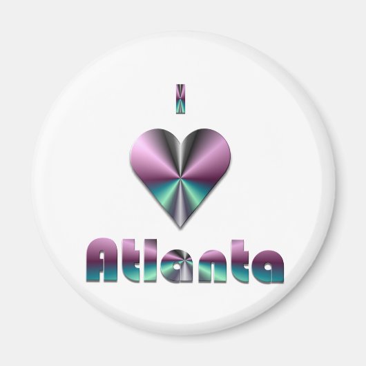 Atlanta — Paars & Turquoise Magneet (Voorkant)