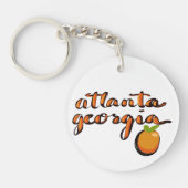 Atlanta Painted Peach souvenir sleutelhanger (Voorkant)