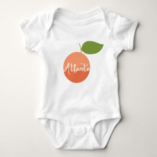 Atlanta Peach baby Romper