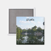 Atlanta Piedmont Park Meer Foto Magneet Georgia (Voorkant / Achterkant)