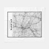 Atlanta Plattegrond Fleece Deken (Voorkant (Horizontaal))