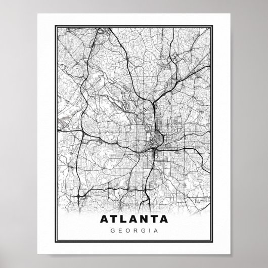 Atlanta Plattegrond Poster (Voorkant)